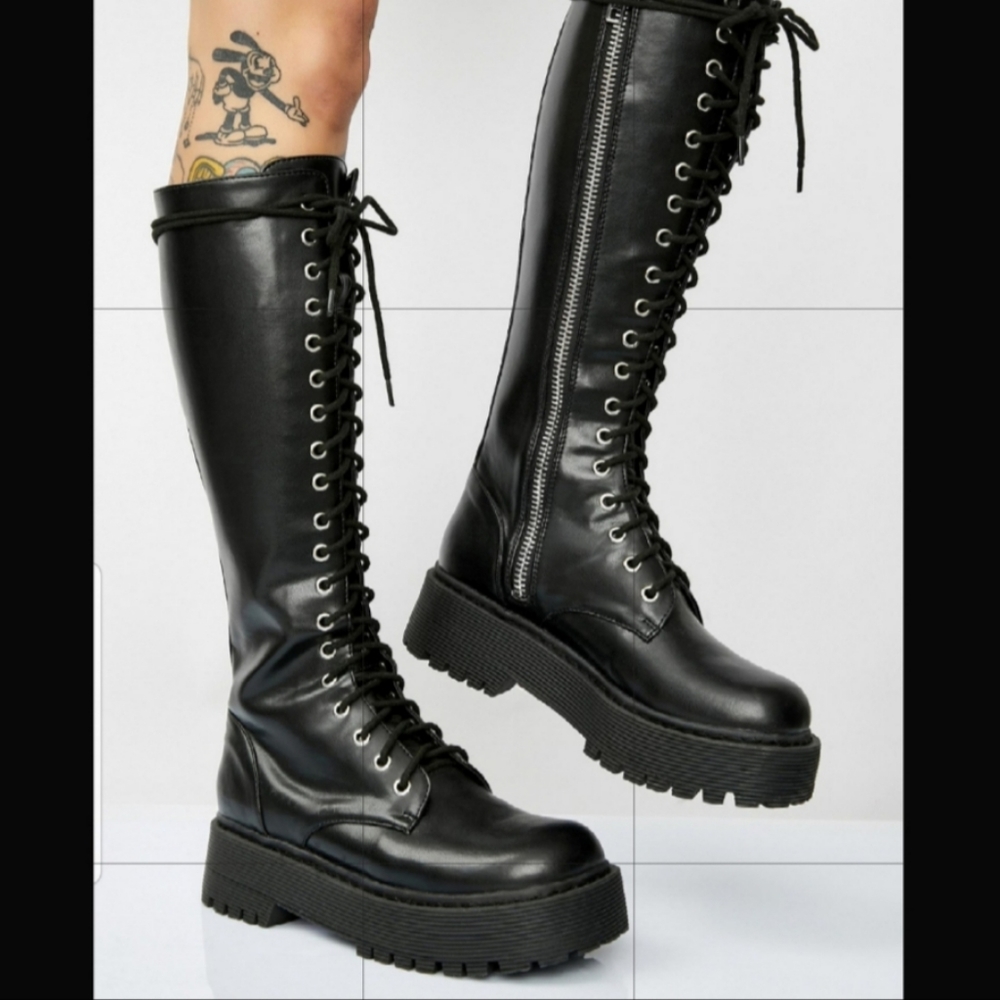 Current Mood Violation knee high boots Dollskill